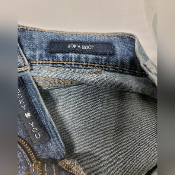 Lucky Brand Jeans Womens 12/31 Sofia Boot Cut Mid Rise Medium Light Wash Blue - Picture 8 of 8